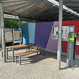 Radreparaturstation am Großparkplatz